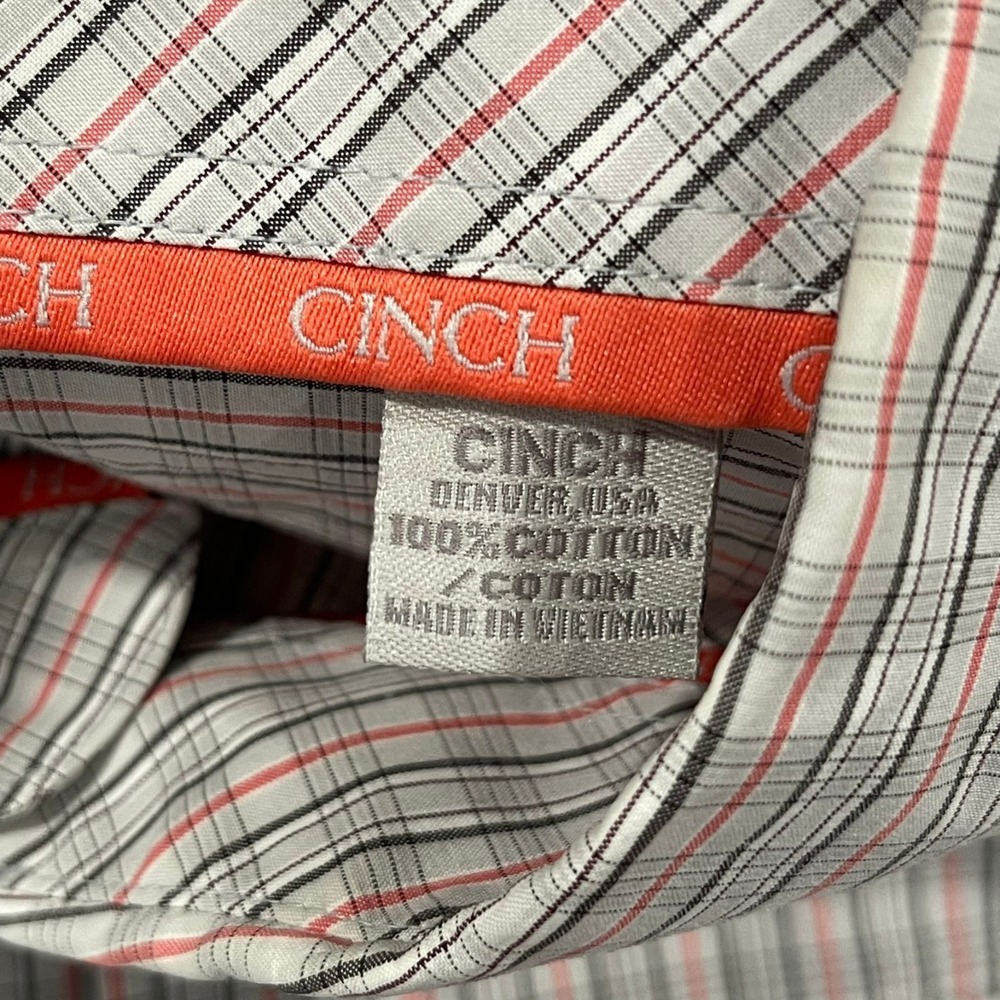 Cinch Shirt Mens XXL Western Cowboy Rodeo Rancher Button Up Check Plaid - Picture 4 of 8